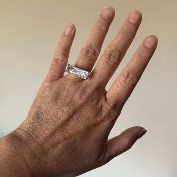 Clear CZ Baguette Ring by Chloe & Isabel, SIZE 6 3/4 - Picture 3 of 12